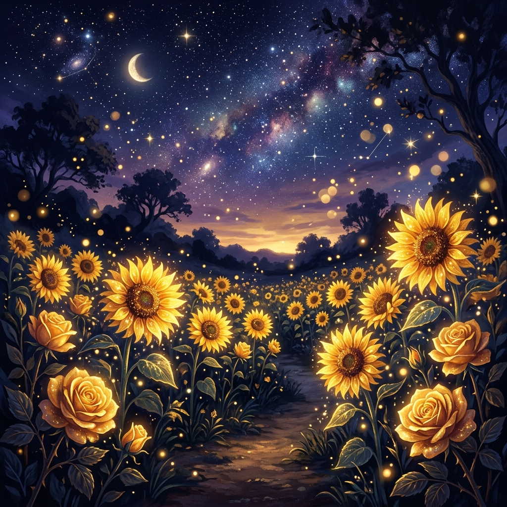 Campo radiante de girasoles para Arielys Conce